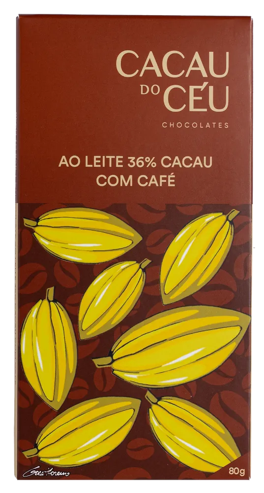 Chocolate ao leite 36% Cacau com Café